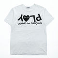 PLAY COMME des GARÇONS Inverted Logo Heart T-Shirt White Size M AZ-T068