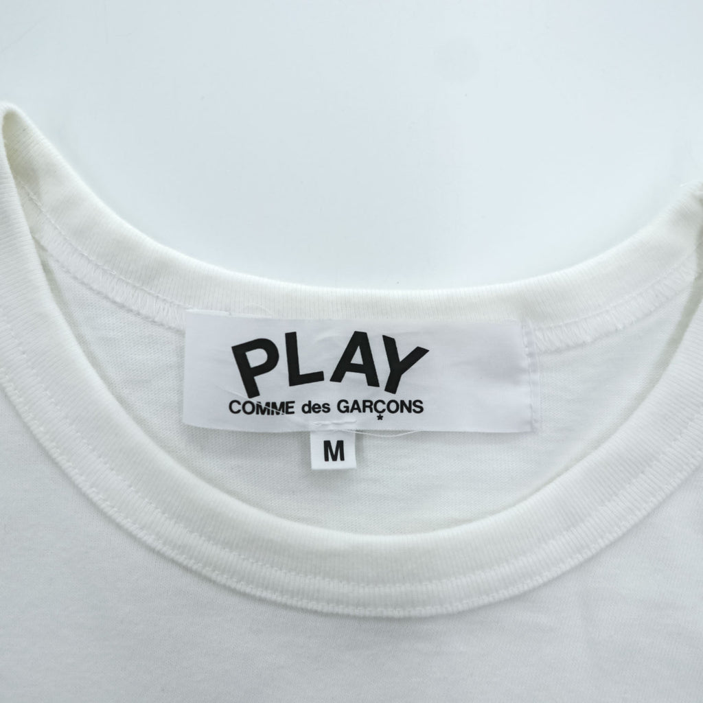 PLAY COMME des GARÇONS Inverted Logo Heart T-Shirt White Size M AZ-T068