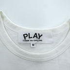 PLAY COMME des GARÇONS Inverted Logo Heart T-Shirt White Size M AZ-T068