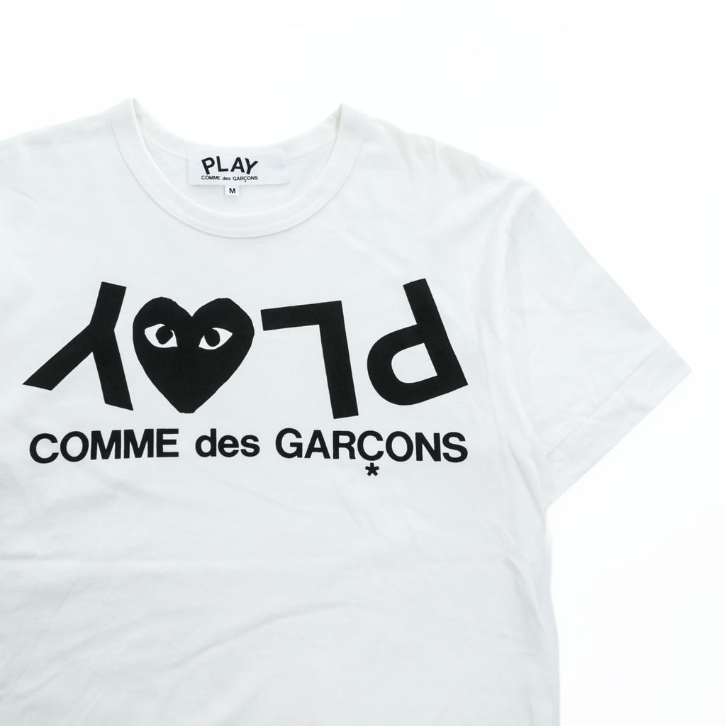 PLAY COMME des GARÇONS Inverted Logo Heart T-Shirt White Size M AZ-T068
