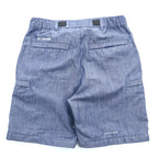 Columbia シェル アウトドア 2WAY コンバーチブルパンツ OMNI-SHIELD ショートパンツ M ブルー ベルト付 ドローコード PM4423