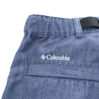 Columbia シェル アウトドア 2WAY コンバーチブルパンツ OMNI-SHIELD ショートパンツ M ブルー ベルト付 ドローコード PM4423