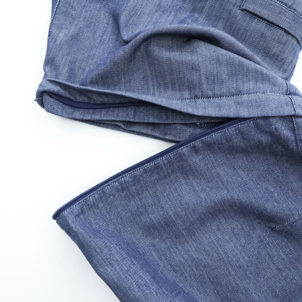 Columbia シェル アウトドア 2WAY コンバーチブルパンツ OMNI-SHIELD ショートパンツ M ブルー ベルト付 ドローコード PM4423