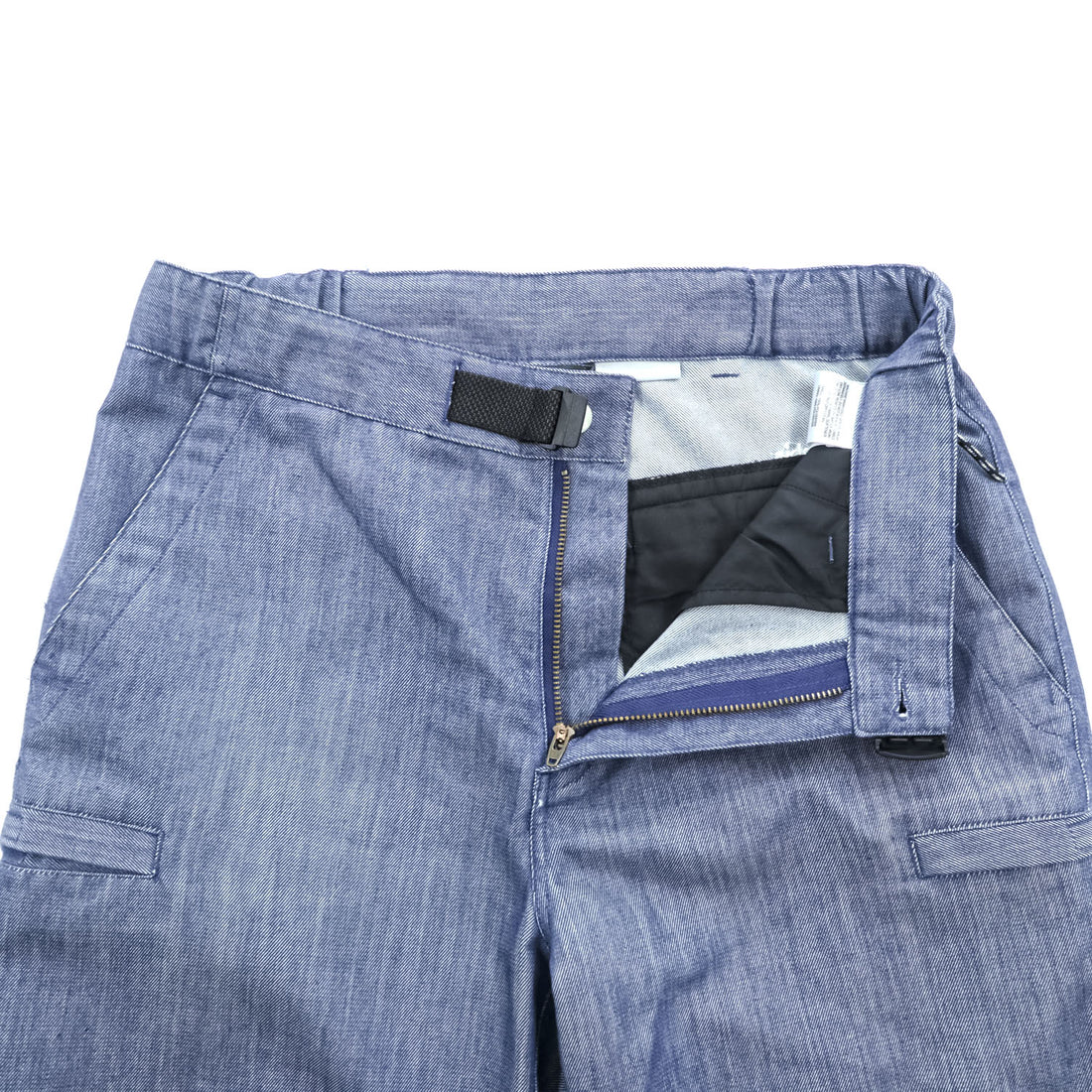 Columbia シェル アウトドア 2WAY コンバーチブルパンツ OMNI-SHIELD ショートパンツ M ブルー ベルト付 ドローコード PM4423