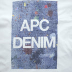 A.P.C. 日本製 APC DENIM グラフィックプリント Tシャツ M ホワイト ブルー 4114413