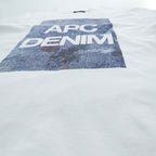 A.P.C. 日本製 APC DENIM グラフィックプリント Tシャツ M ホワイト ブルー 4114413