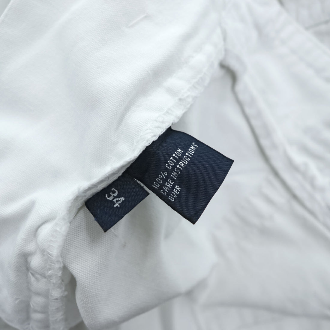 Polo Ralph Lauren 90年代 USA製 ポロチノ カーゴショーツ ショートパンツ ハーフパンツ L ホワイト キャンバス ビッグポニー