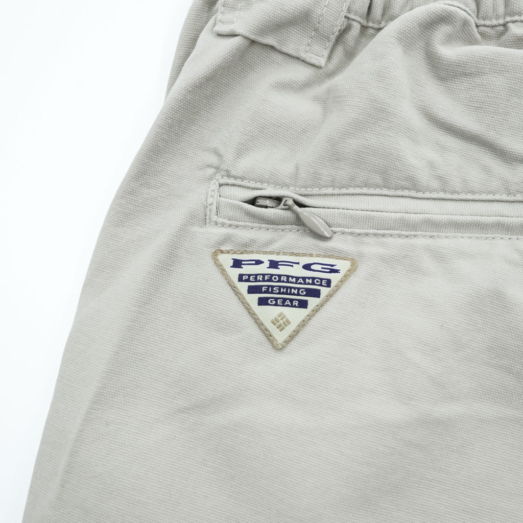 Columbia PFG ブッシュショーツ カーゴショートパンツ ハーフパンツ M ベージュ キャンバス FM8000