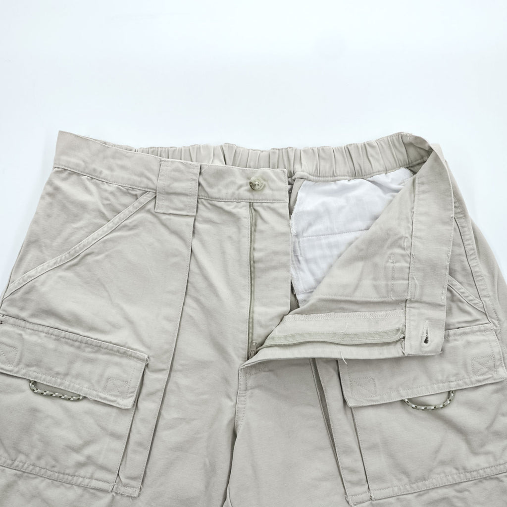 Columbia PFG ブッシュショーツ カーゴショートパンツ ハーフパンツ M ベージュ キャンバス FM8000