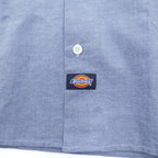 Dickies 90年代 ヴィンテージ シャンブレー 半袖ワークシャツ M ブルー ボックスシルエット