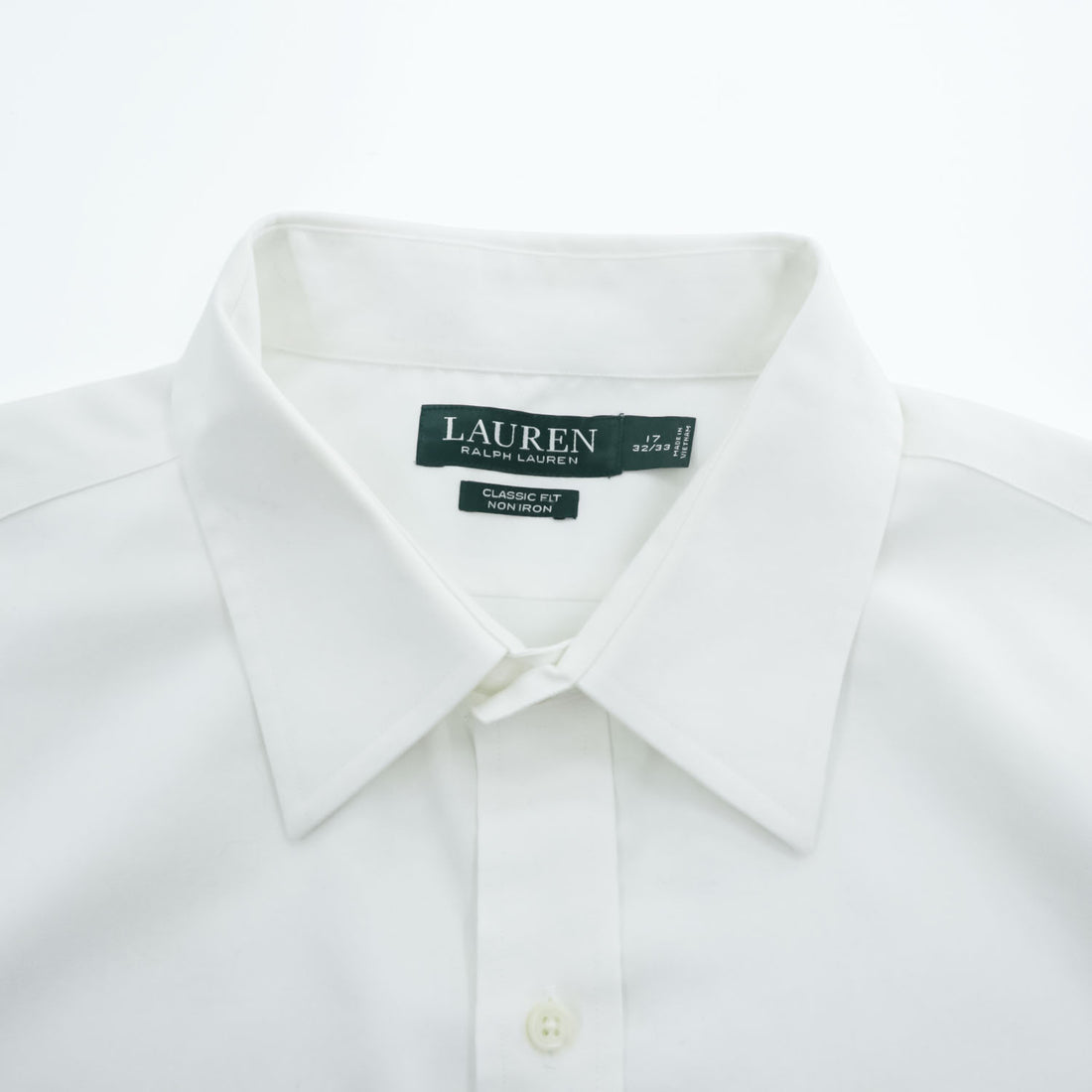 LAUREN RALPH LAUREN 長袖 ドレスシャツ L ホワイト CLASSIC FIT NON IRON
