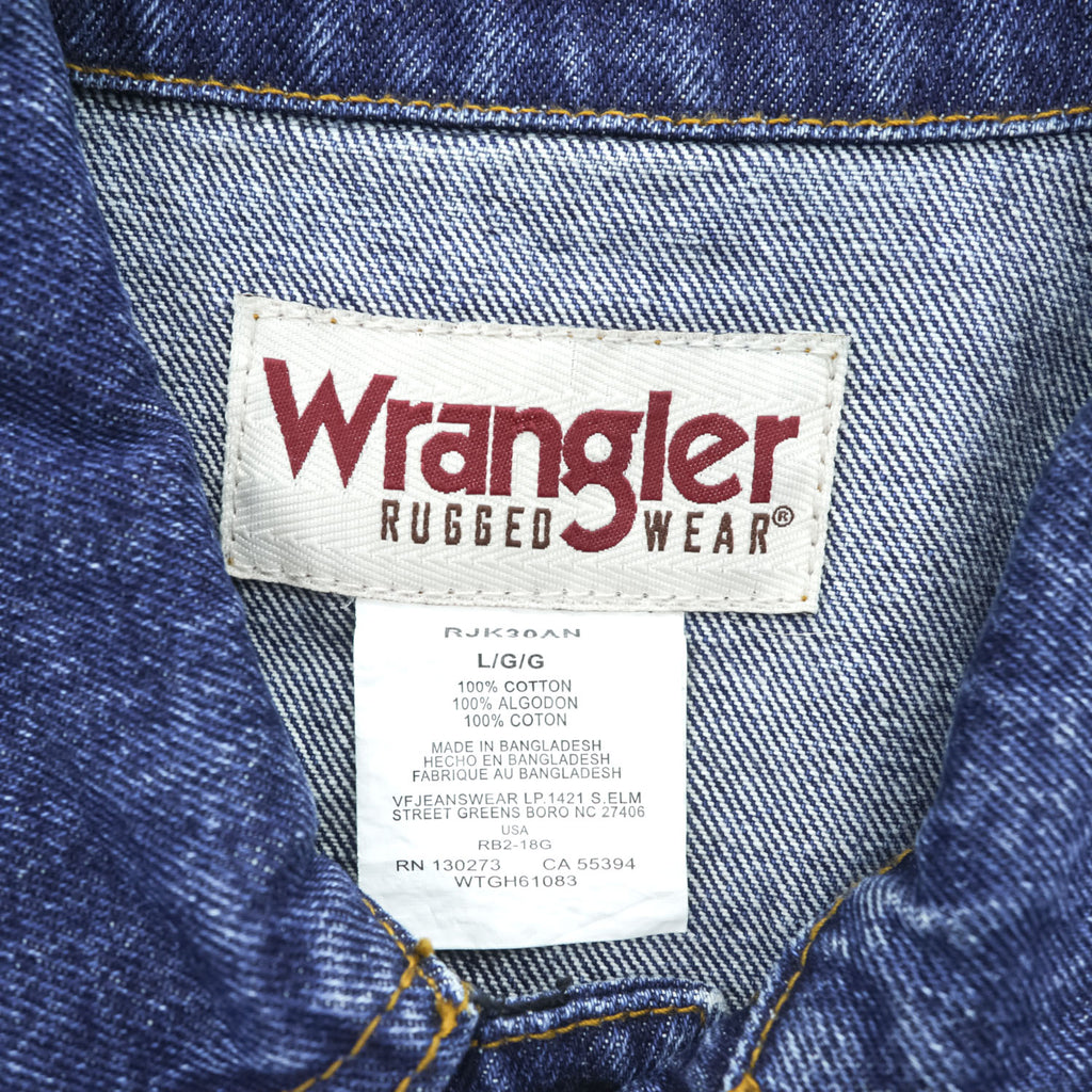 Wrangler デニムジャケット Gジャン L インディゴ ブルー RUGGED WEAR RJK30AN