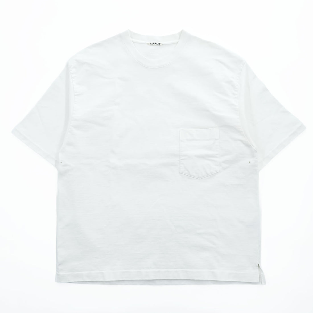 AURALEE 日本製 ポケット Tシャツ XL ホワイト シングルステッチ STAND UP TEE A9ST01SU