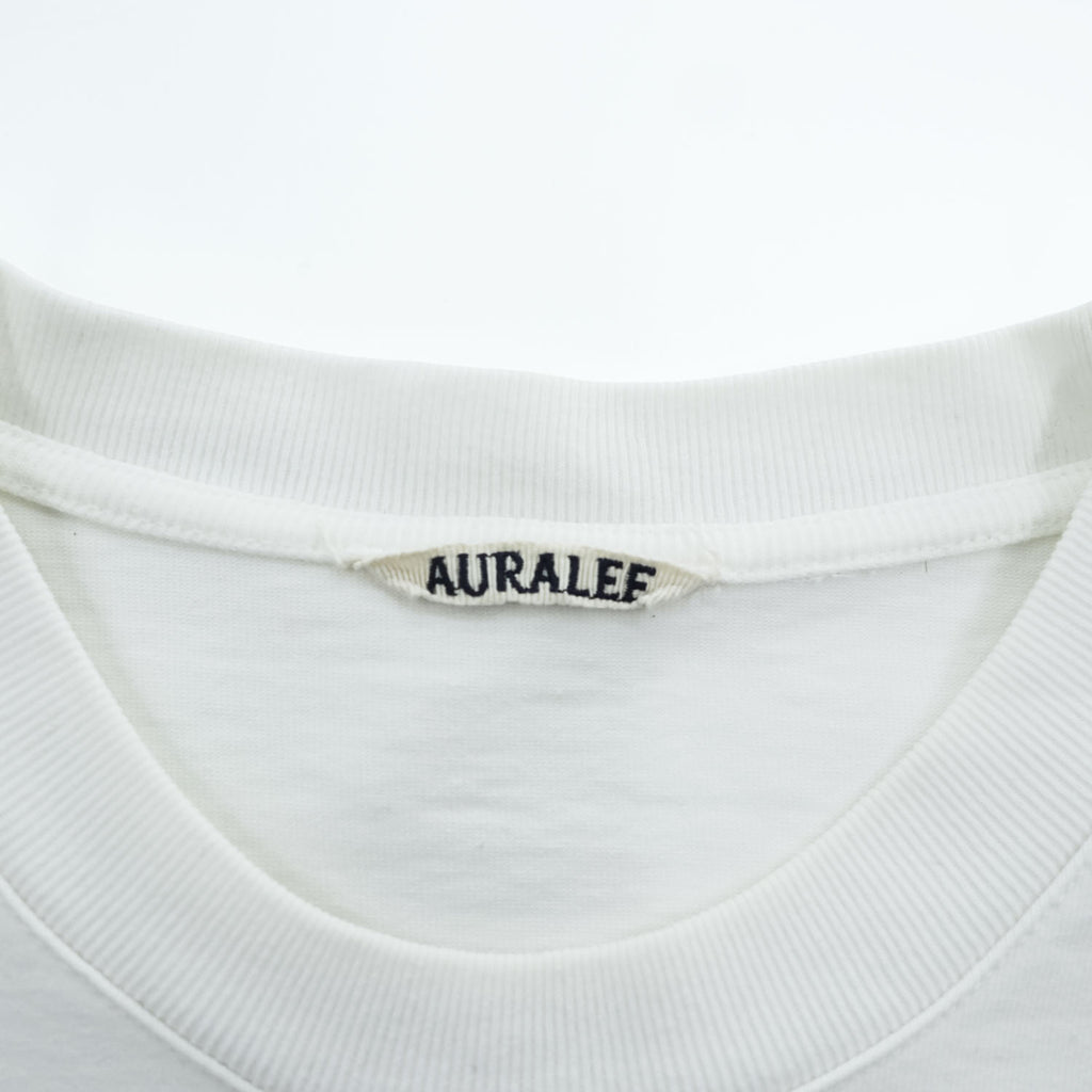 AURALEE 日本製 ポケット Tシャツ XL ホワイト シングルステッチ STAND UP TEE A9ST01SU