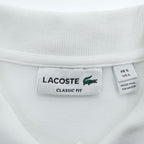 LACOSTE ポロシャツ L ホワイト ワンポイントロゴ CLASSIC FIT 鹿の子 FA10640