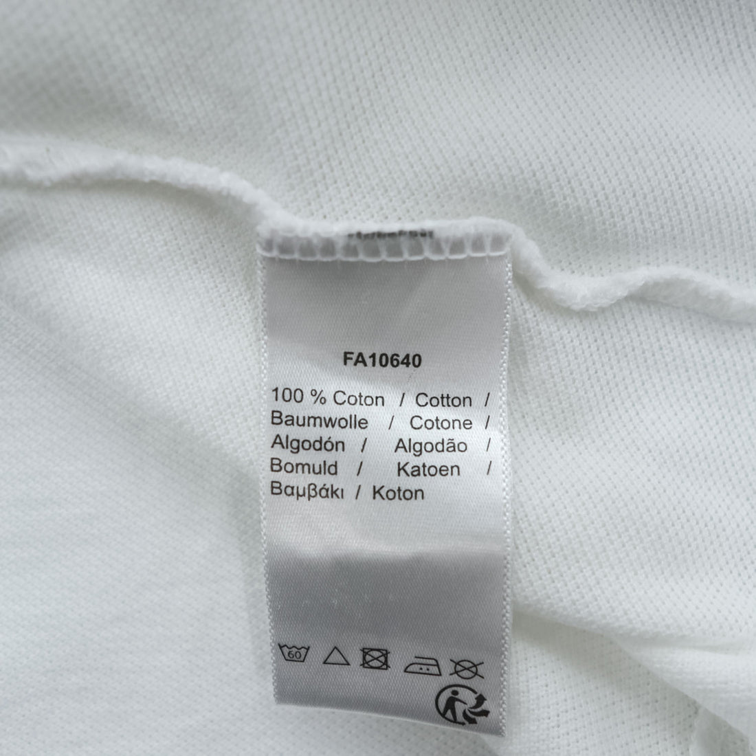 LACOSTE ポロシャツ L ホワイト ワンポイントロゴ CLASSIC FIT 鹿の子 FA10640