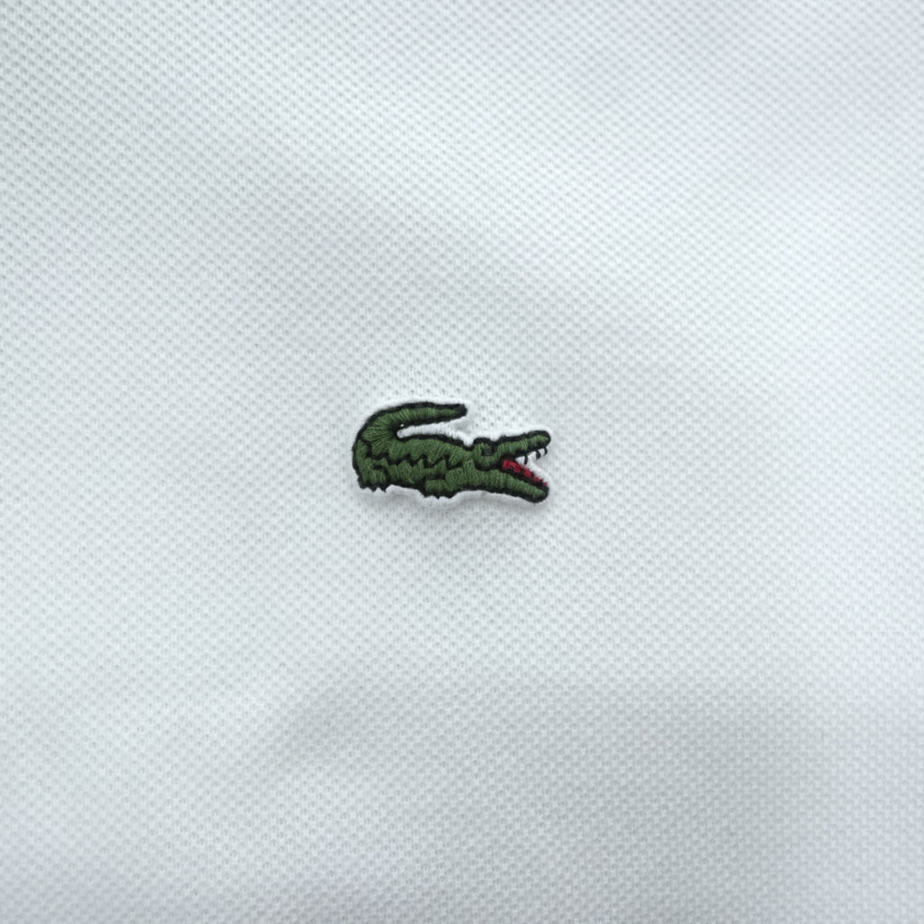 LACOSTE ポロシャツ L ホワイト ワンポイントロゴ CLASSIC FIT 鹿の子 FA10640