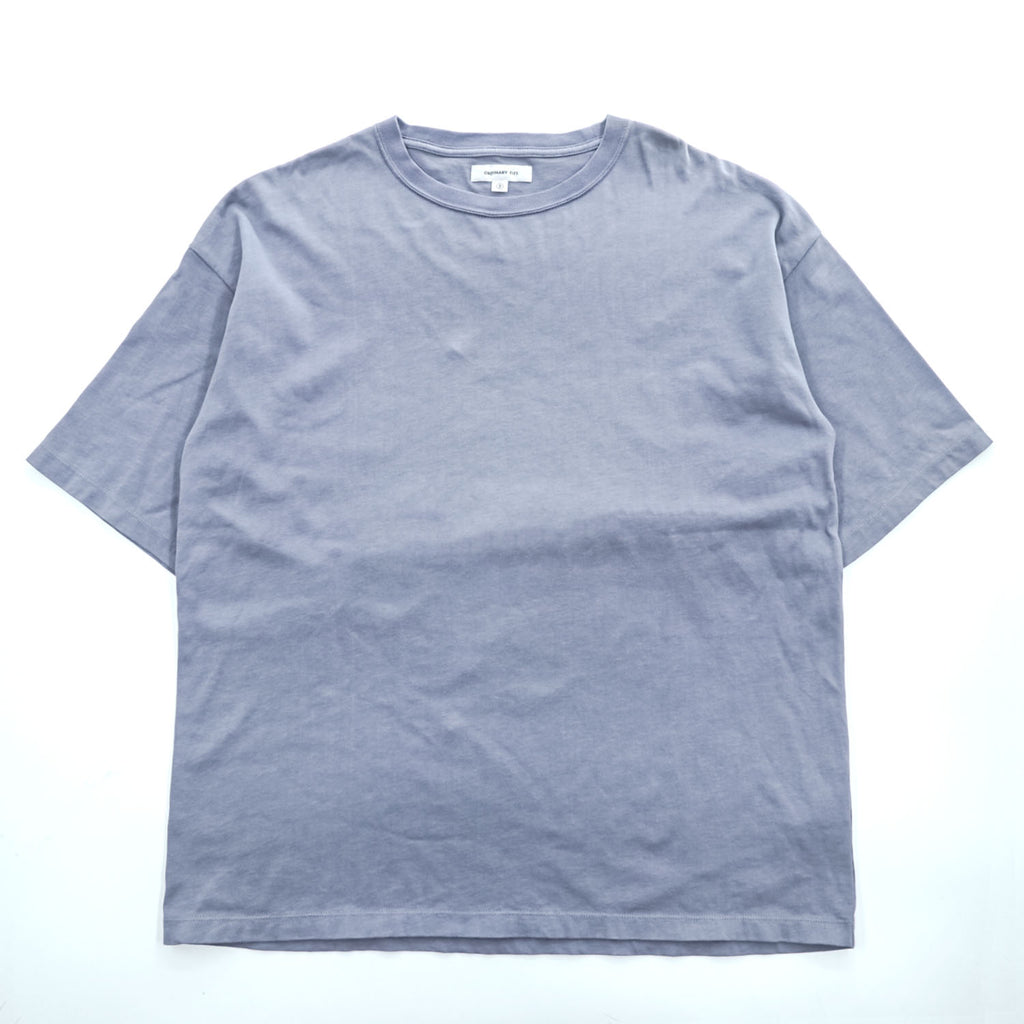 ORDINARY FITS 日本製 クルーネック Tシャツ M ブルーグレー コットン100%