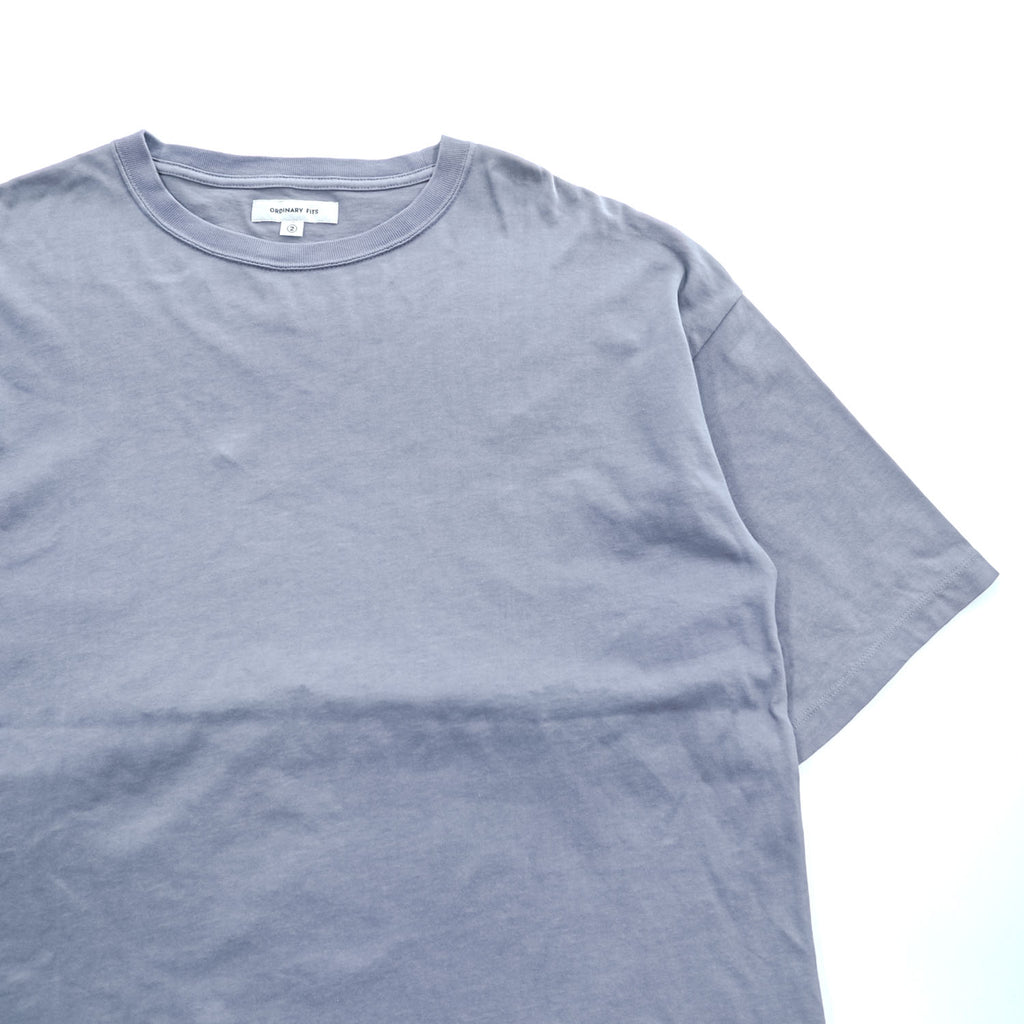 ORDINARY FITS 日本製 クルーネック Tシャツ M ブルーグレー コットン100%