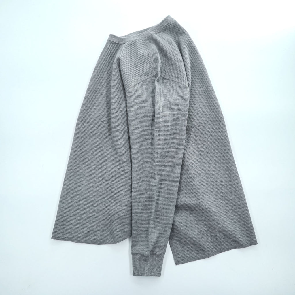 Name. 日本製 ワッフルサーマル カットソー WAFFLE THERMAL L/S 長袖 ロングスリーブ Tシャツ S グレー ラウンドカット NMCU-17SS-001 未使用品