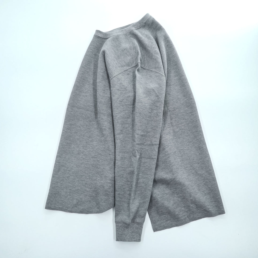 Name. 日本製 ワッフルサーマル カットソー WAFFLE THERMAL L/S 長袖 ロングスリーブ Tシャツ S グレー ラウンドカット NMCU-17SS-001 未使用品