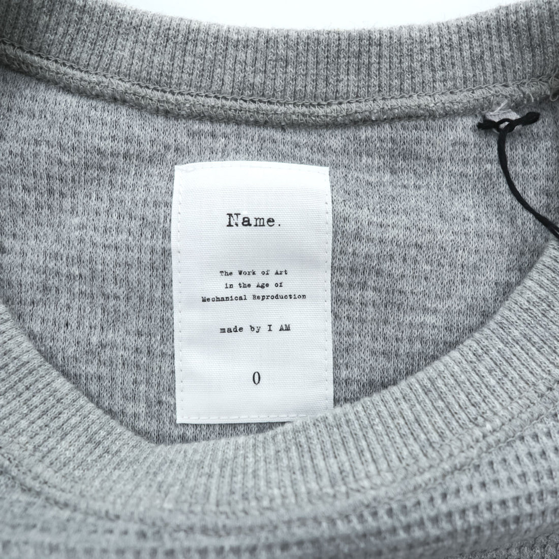Name. 日本製 ワッフルサーマル カットソー WAFFLE THERMAL L/S 長袖 ロングスリーブ Tシャツ S グレー ラウンドカット NMCU-17SS-001 未使用品