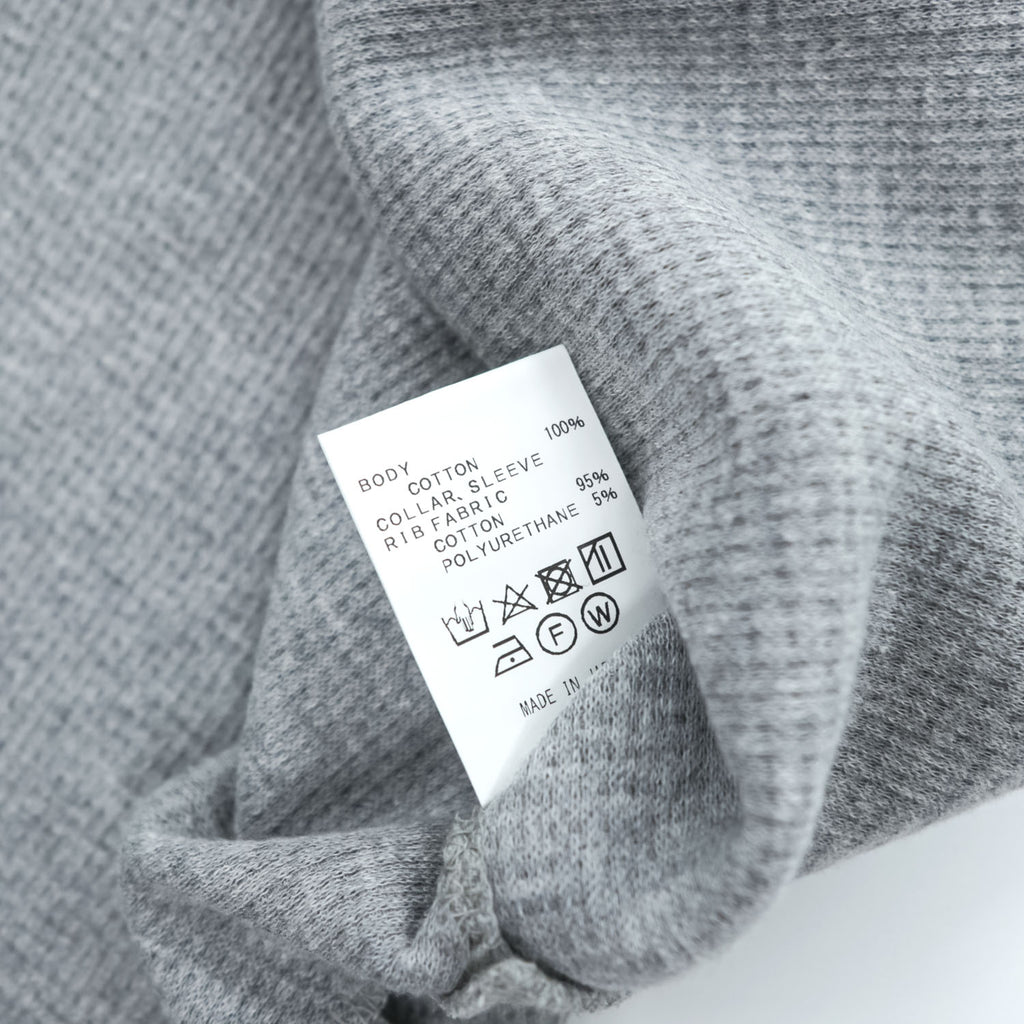 Name. 日本製 ワッフルサーマル カットソー WAFFLE THERMAL L/S 長袖 ロングスリーブ Tシャツ S グレー ラウンドカット NMCU-17SS-001 未使用品