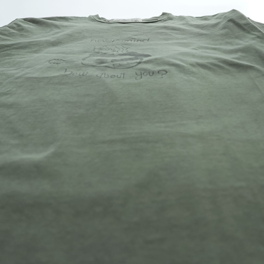 REMI RELIEF The Golden State Never Mind Guitar Graphic Vintage Wash Olive T-Shirt Size M Made in Japan
