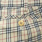 BURBERRY LONDON 日本製 ノバチェック フレア チノパンツ XL ベージュ ストレッチ