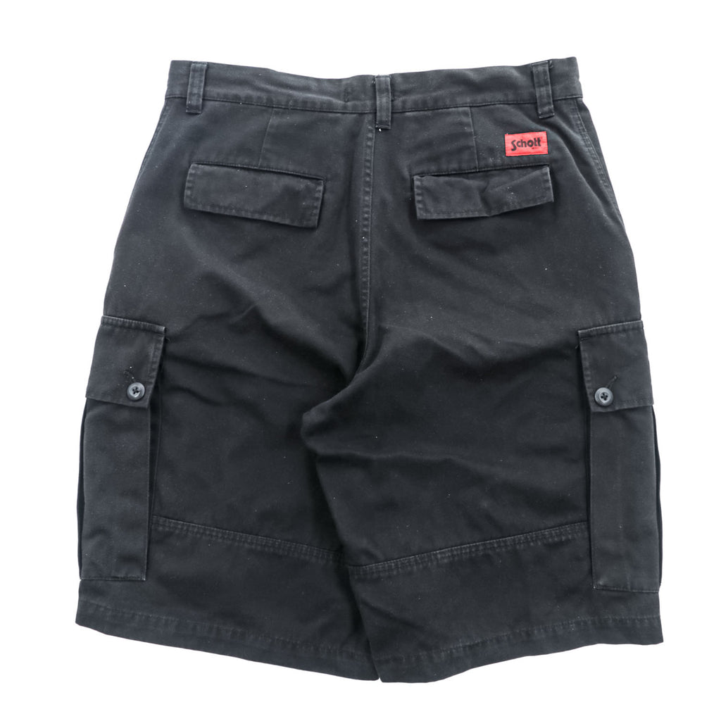 Schott NYC Cotton Cargo Shorts Black XL Military Utility Short Pants
