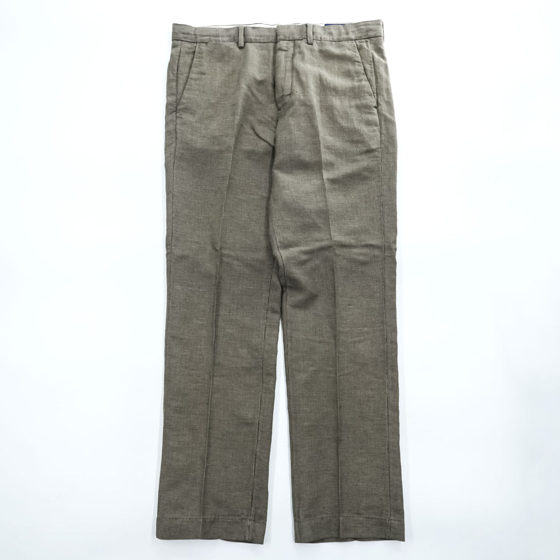 POLO RALPH LAUREN Linen Cotton Micro Check Straight Fit Trousers 32/32