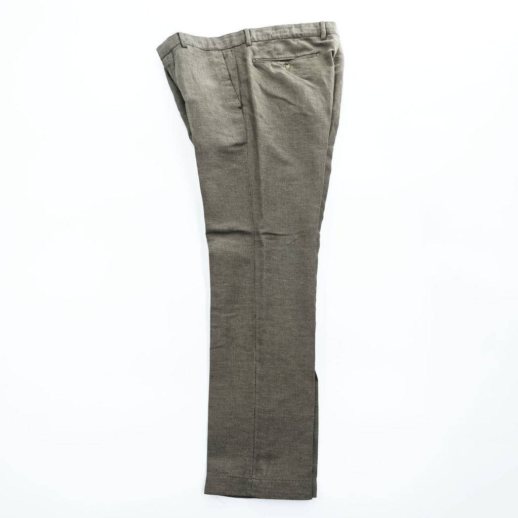 POLO RALPH LAUREN Linen Cotton Micro Check Straight Fit Trousers 32/32