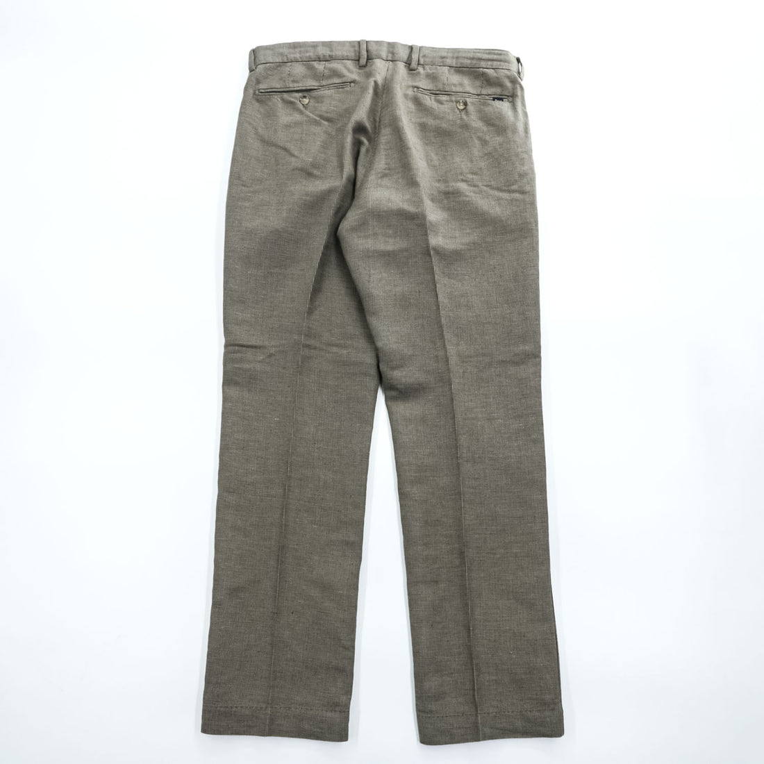 POLO RALPH LAUREN Linen Cotton Micro Check Straight Fit Trousers 32/32