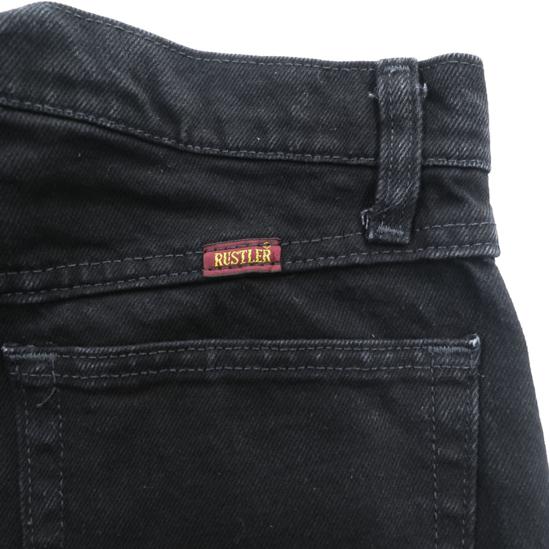 RUSTLER Black Denim Jeans W30 L32 Made in Mexico Straight Leg