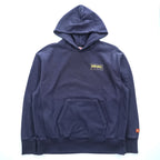 KENZO PARIS Logo Print Pullover Hoodie Navy Size S Cotton FC65SW4194MC