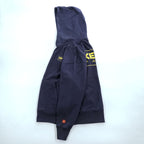 KENZO PARIS Logo Print Pullover Hoodie Navy Size S Cotton FC65SW4194MC