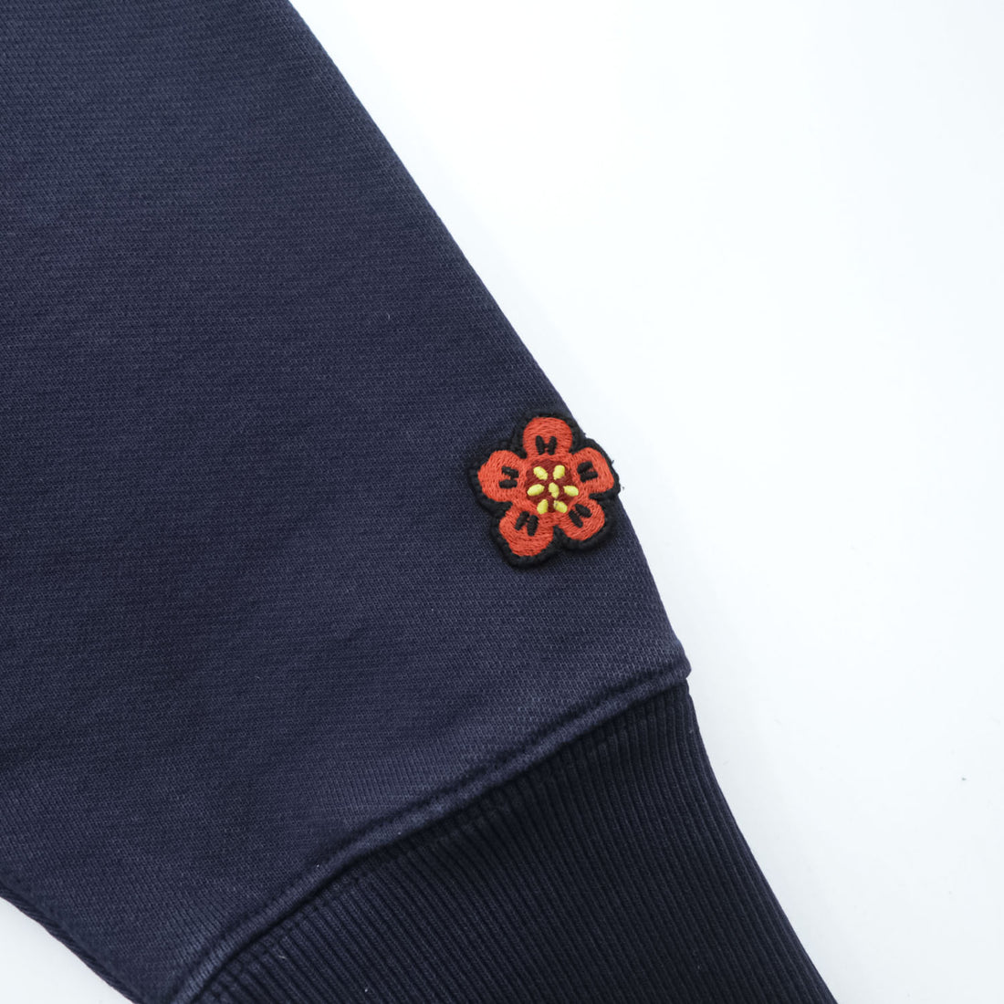 KENZO PARIS Logo Print Pullover Hoodie Navy Size S Cotton FC65SW4194MC