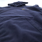 KENZO PARIS Logo Print Pullover Hoodie Navy Size S Cotton FC65SW4194MC