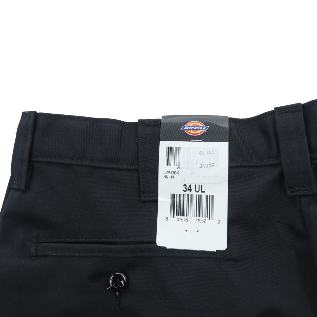 Dickies Black Work Pants 34UL LP812BK New with Tags