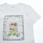 KHOKI 日本製 フラワーカレンダー グラフィック Tシャツ M ホワイト プリント Marché de Clignancourt 23aw-t-01-b-white