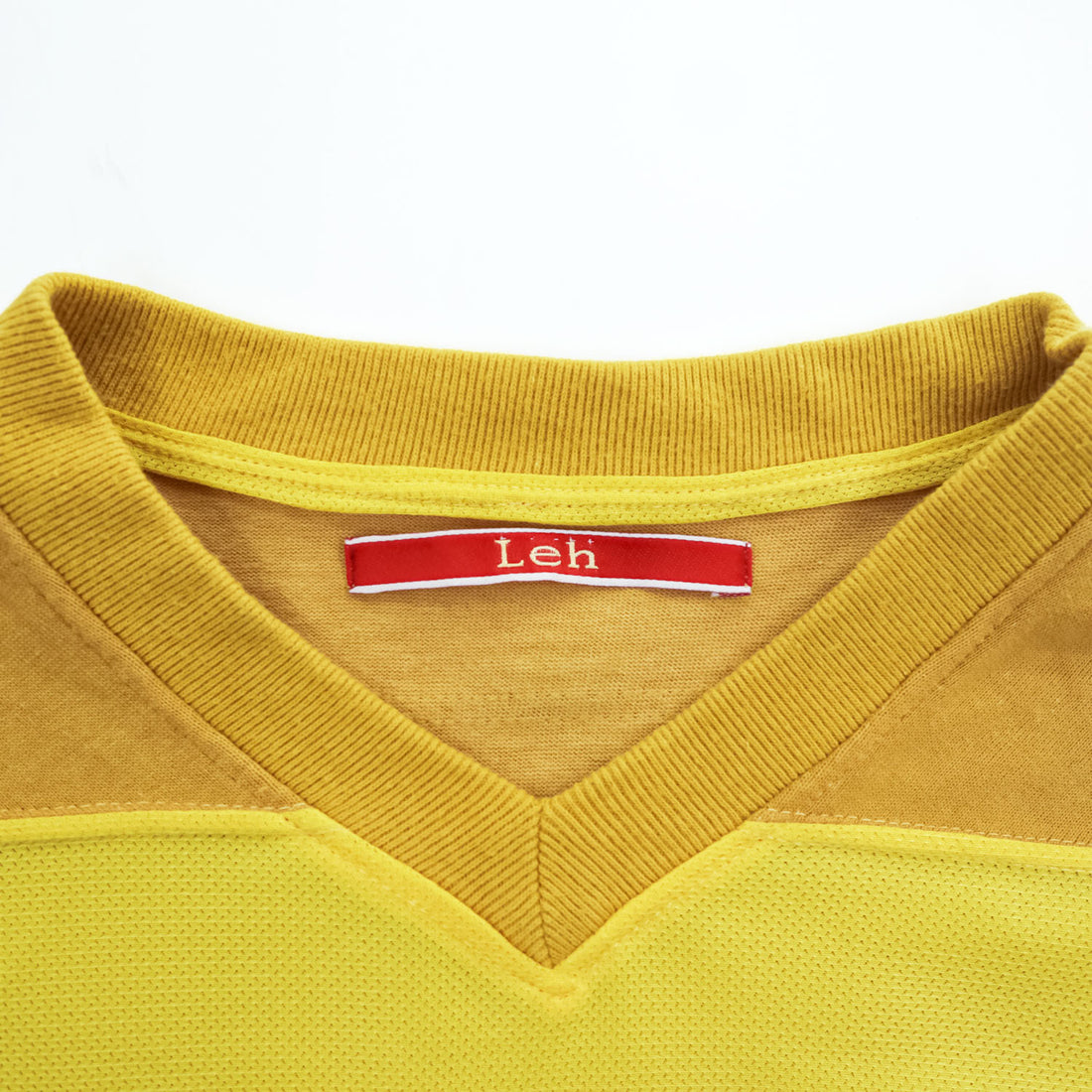 Leh 日本製 メッシュ ゲームシャツ 長袖 ロングスリーブ Tシャツ L イエロー GAME L/S T-SH オーバーサイズ プルオーバー LEH1050