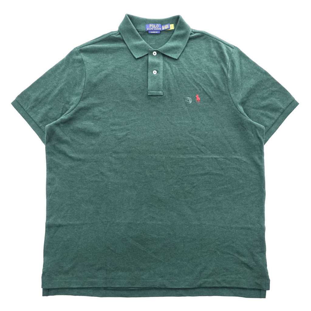 POLO RALPH LAUREN Classic Fit Green Cotton Polo Shirt Size XL Pony Embroidery