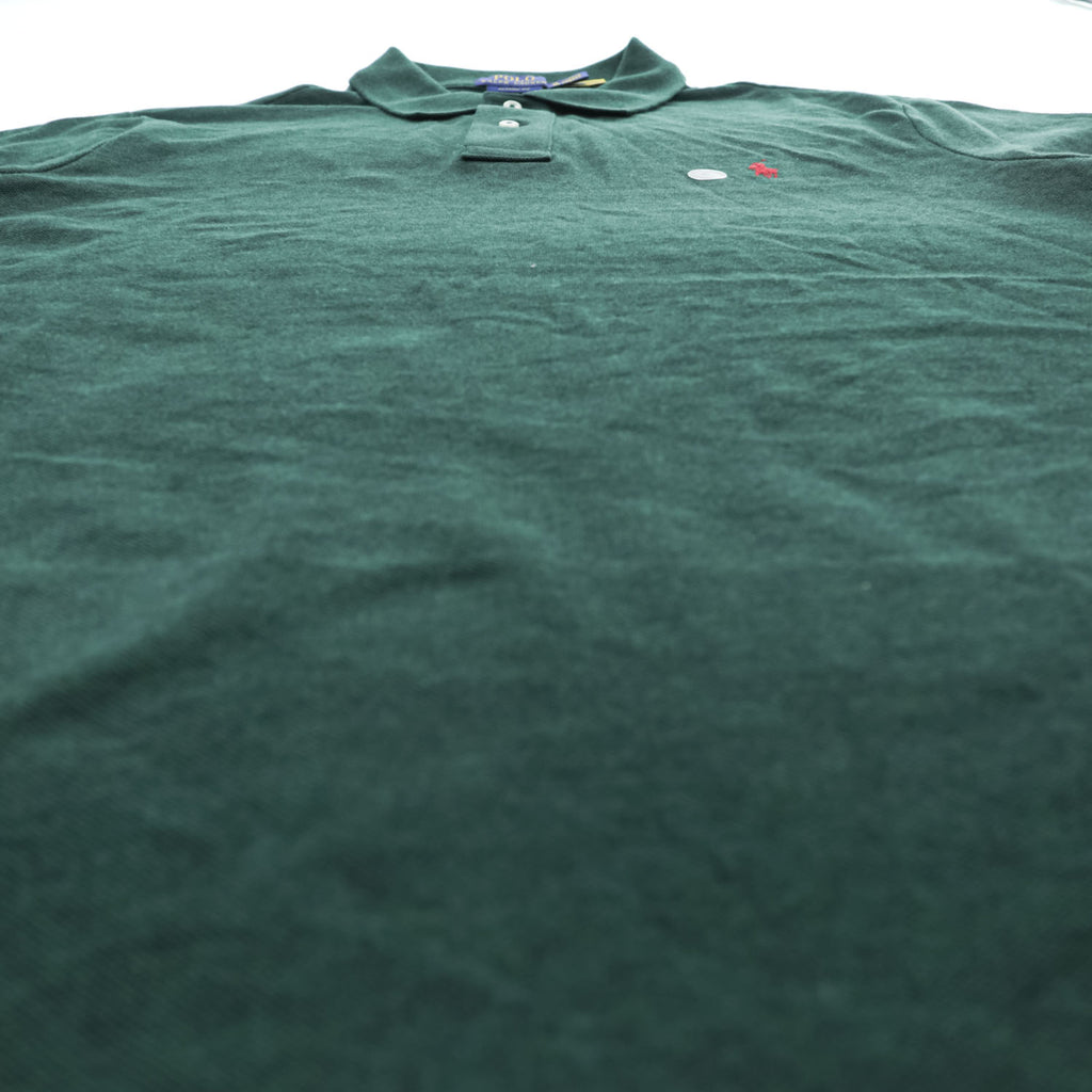 POLO RALPH LAUREN Classic Fit Green Cotton Polo Shirt Size XL Pony Embroidery