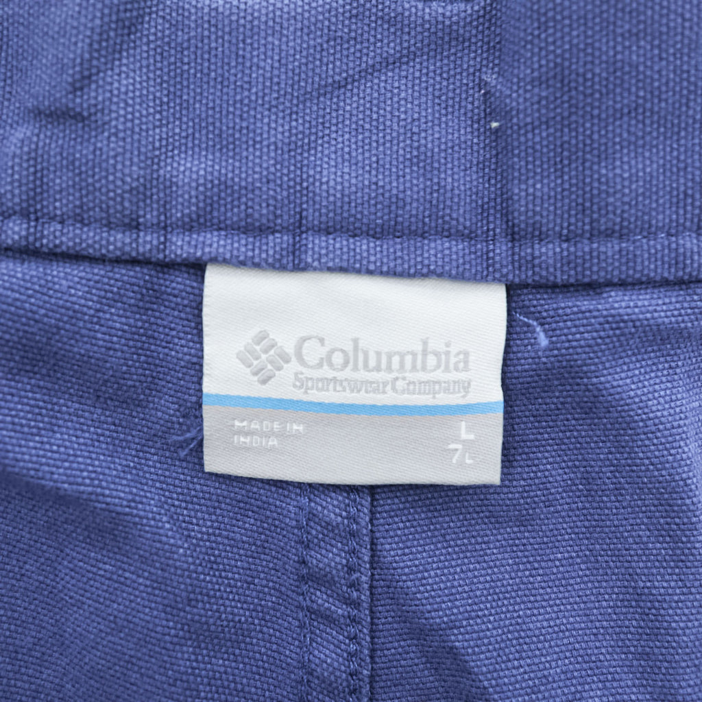 Columbia PFG Men's Cotton Cargo Fishing Shorts Blue Size L XM0118