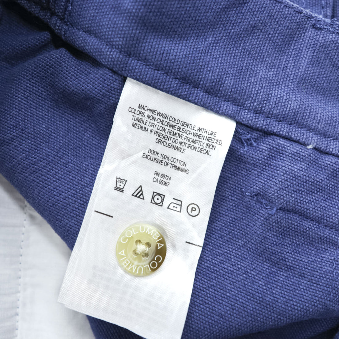 Columbia PFG Men's Cotton Cargo Fishing Shorts Blue Size L XM0118