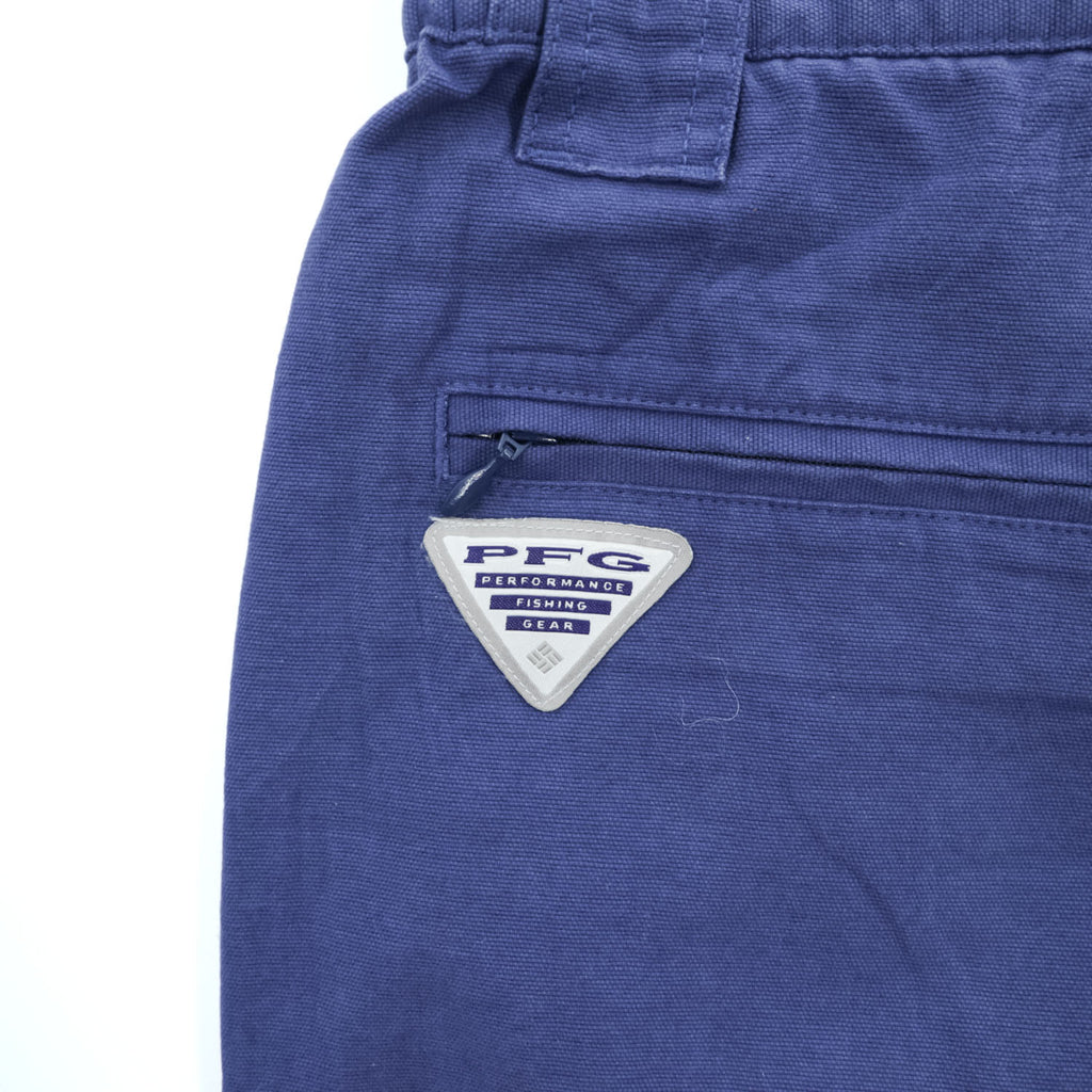 Columbia PFG Men's Cotton Cargo Fishing Shorts Blue Size L XM0118