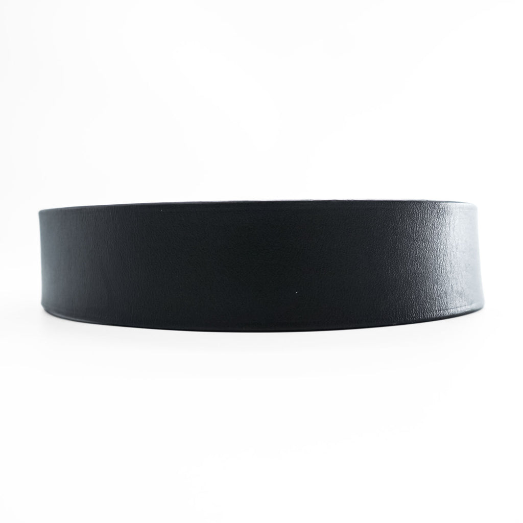 Polo Ralph Lauren Black Leather Belt Silver-Tone D-Shaped Buckle Size 34/85