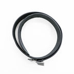 Polo Ralph Lauren Black Leather Belt Silver-Tone D-Shaped Buckle Size 34/85
