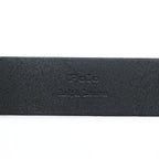 Polo Ralph Lauren Black Leather Belt Silver-Tone D-Shaped Buckle Size 34/85