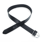 Polo Ralph Lauren Black Leather Belt Silver-Tone D-Shaped Buckle Size 34/85